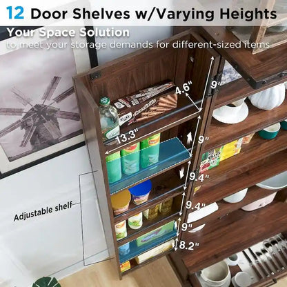 72 Mobile dispensa da cucina in stile fattoria, mobiletto alto, credenza - N/D