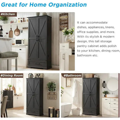 72 Mobile dispensa da cucina in stile fattoria, mobiletto alto, credenza - N/D