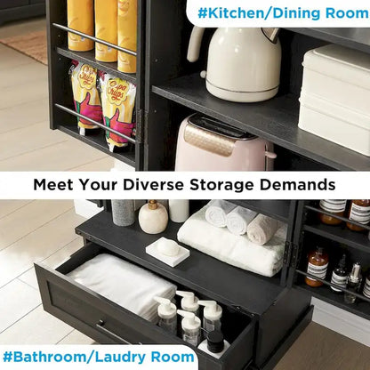 72 Mobile dispensa da cucina in stile fattoria, mobiletto alto, credenza - N/D