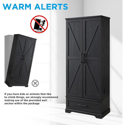 72 Mobile dispensa da cucina in stile fattoria, mobiletto alto, credenza - N/D