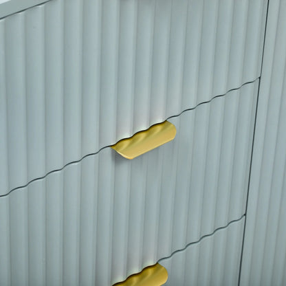 Credenza a buffet con 3 ripiani regolabili, 3 cassetti e ante con chiusura ammortizzata