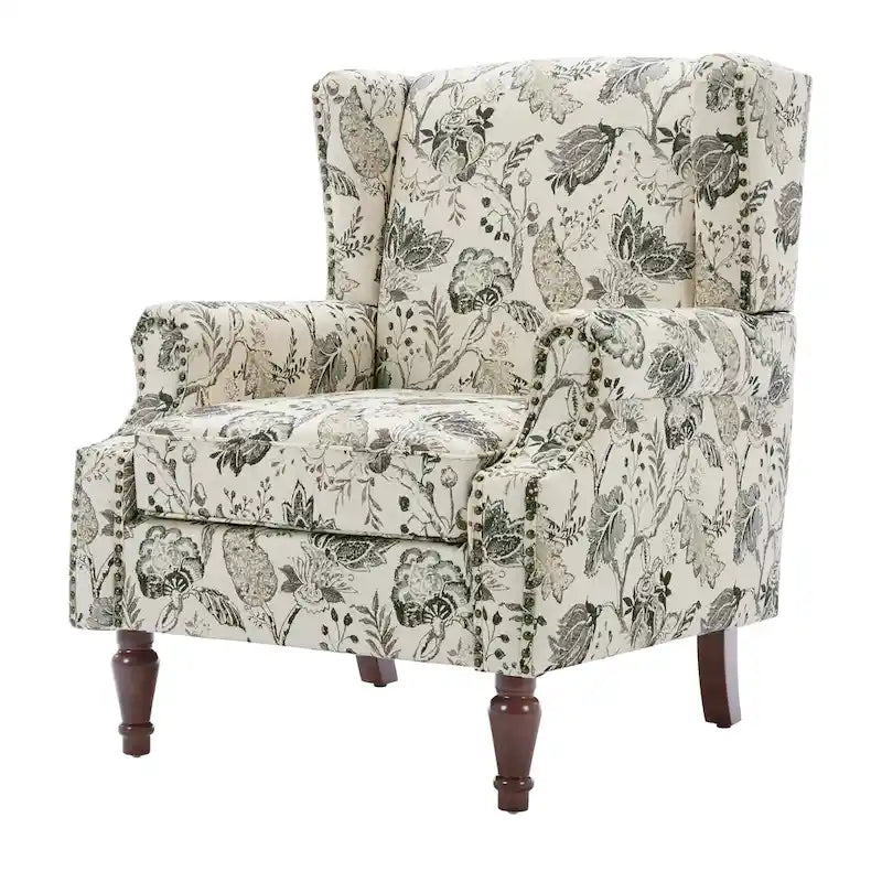 Poltrona imbottita con fantasia per soggiorno