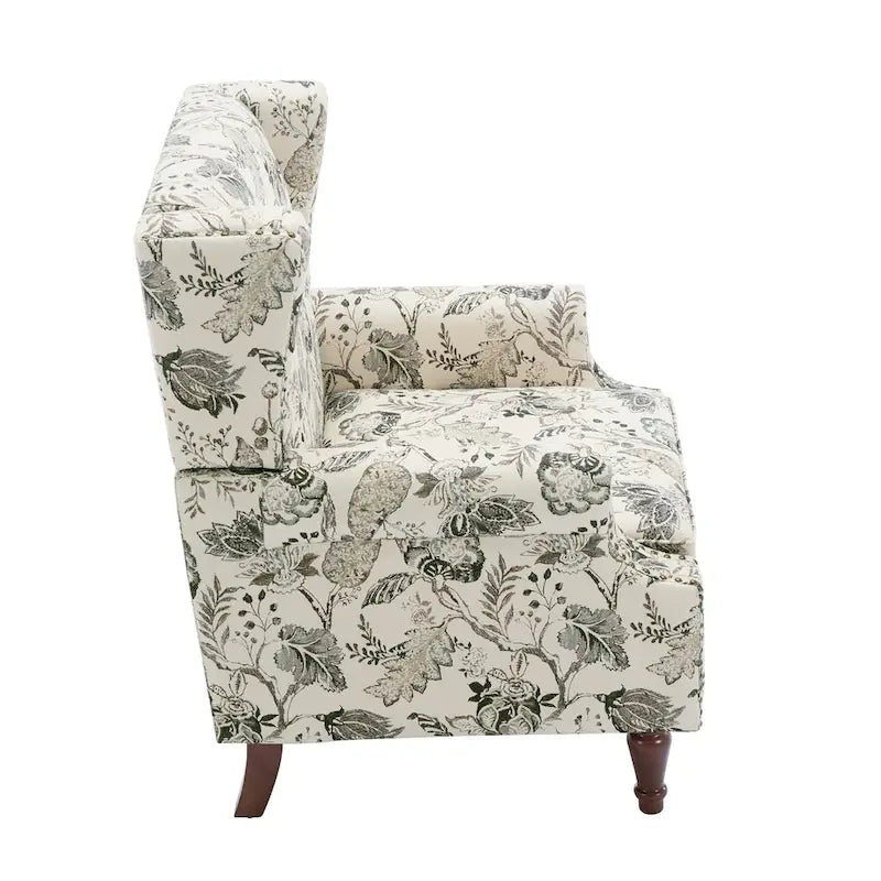 Poltrona imbottita con fantasia per soggiorno