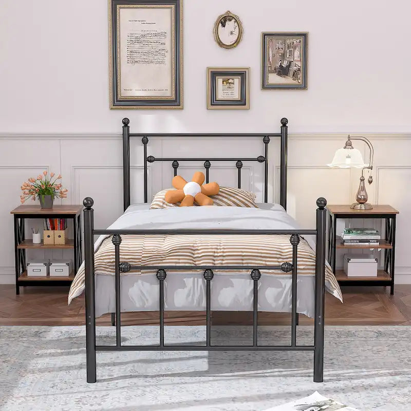 Tavolini moderni con ripiani portaoggetti a 3 livelli, set comodini a X (set da 2)