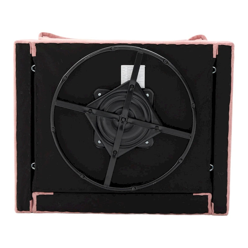 Poltrona girevole a 360 gradi in stile Mid-Century Modern GALDWIN con rivestimento in ciniglia per soggiorno