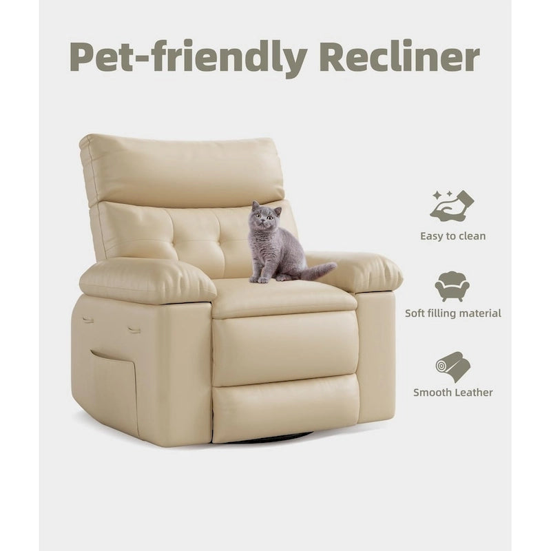 Poltrone reclinabili girevoli a 360° con riscaldamento e massaggio - Poltrona reclinabile pigra