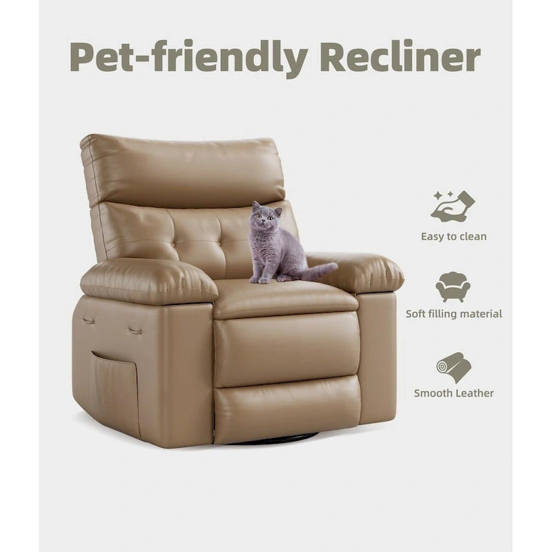 Poltrone reclinabili girevoli a 360° con riscaldamento e massaggio - Poltrona reclinabile pigra