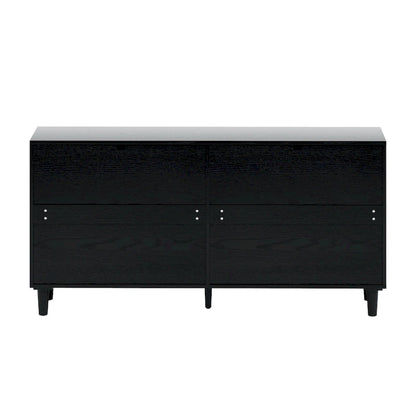 Cassettiera doppia in rattan a 6 cassetti con maniglia in metallo, mobiletto porta abiti per camera da letto