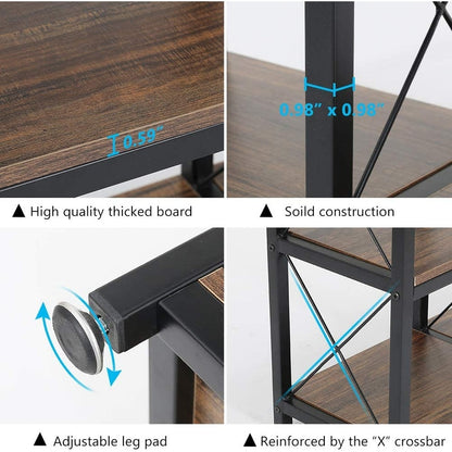 Libreria a scala con 12 ripiani, libreria angolare industriale