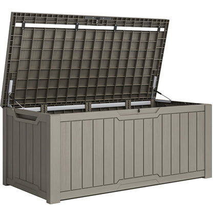 Grande contenitore per ponte in resina resistente all'acqua con serratura da 120-260 galloni