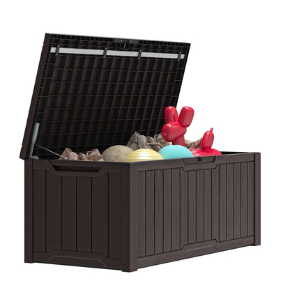 Grande contenitore per ponte in resina resistente all'acqua con serratura da 120-260 galloni