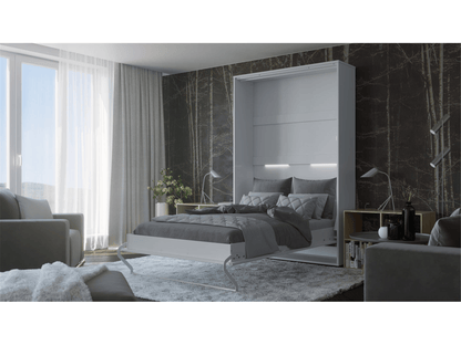 Letto a scomparsa verticale europeo BETH FULL size con LED