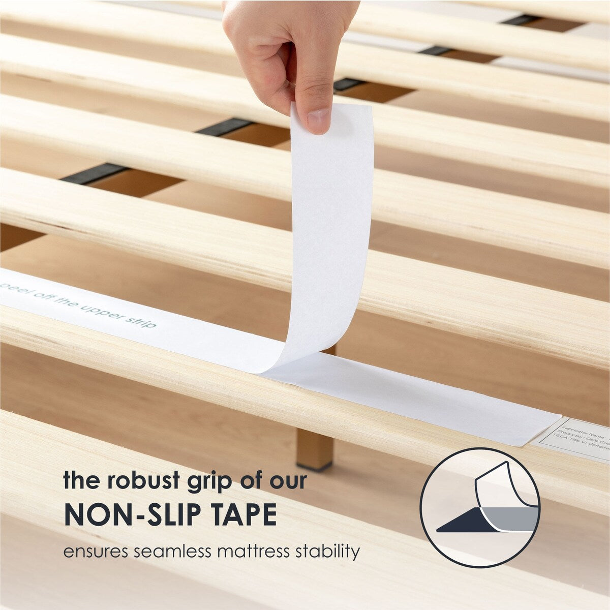 12 Letto a piattaforma classico in legno massello