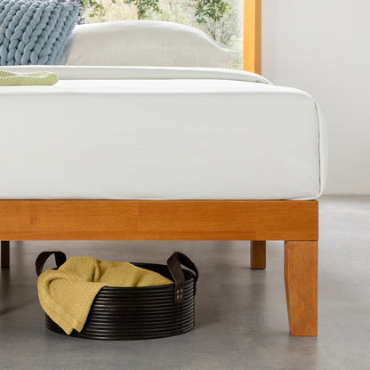 12 Letto a piattaforma classico in legno massello