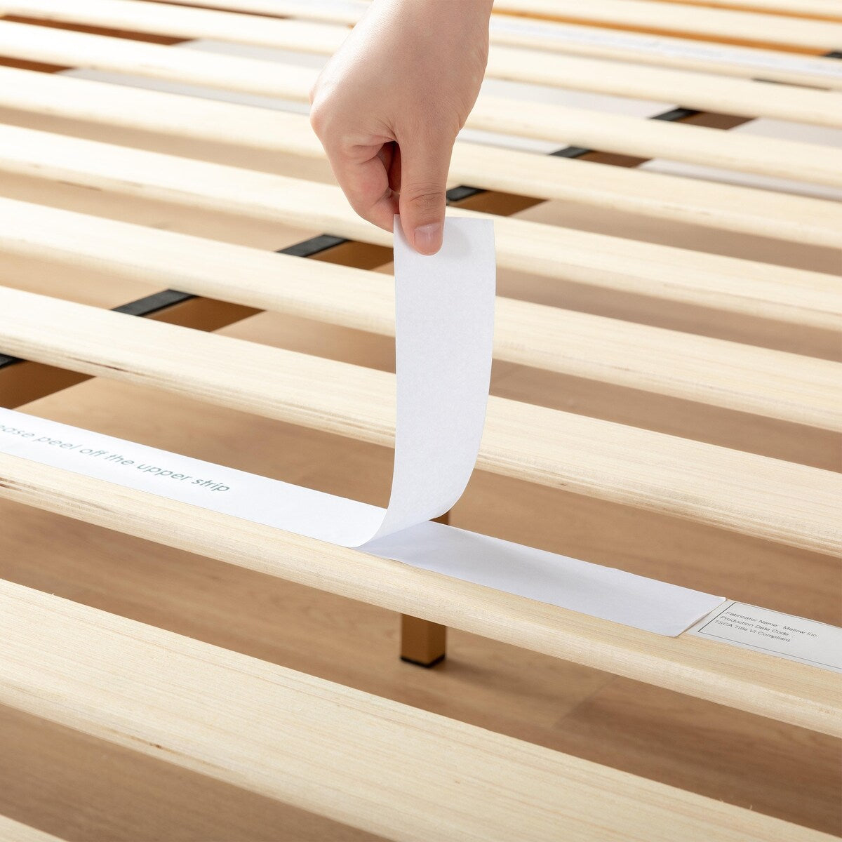 12 Letto a piattaforma classico in legno massello