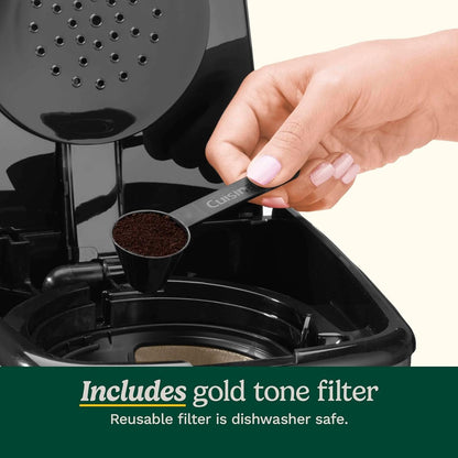 Macchina per caffè programmabile da 14 tazze, caraffa in vetro, controllo dell'intensità dell'infusione, impostazione da 1 a 4 tazze, acciaio inossidabile nero