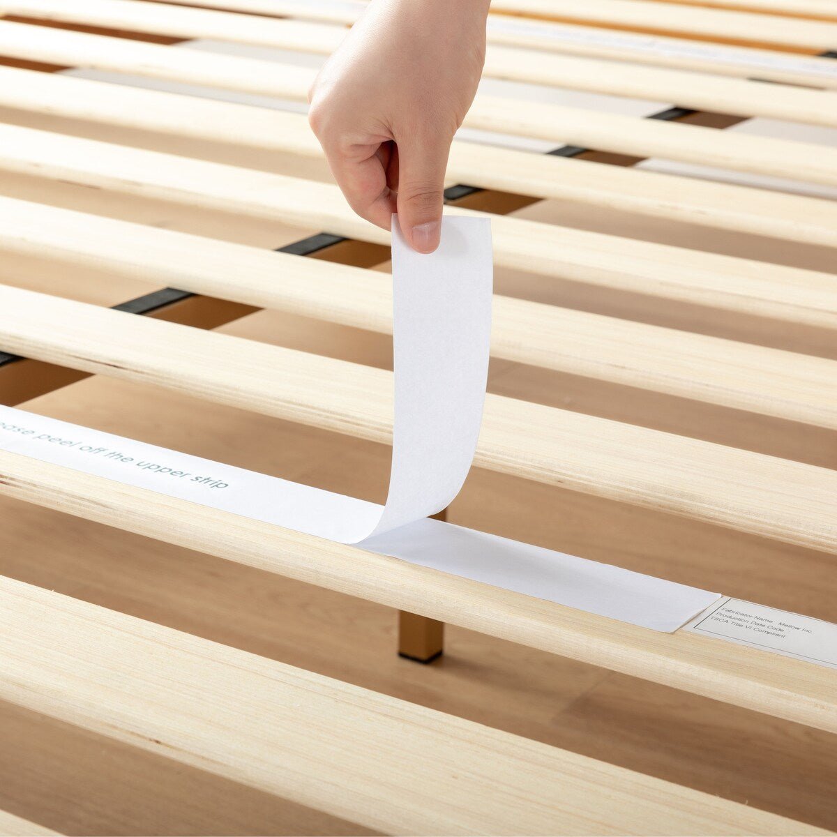 Struttura letto in legno massello classico da 16 pollici in più finiture