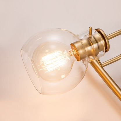 Applique da parete per mobiletto da bagno a 2/3 luci con paralume in vetro