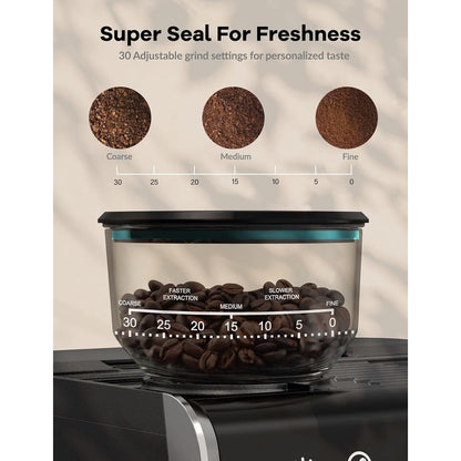 Macchina per caffè espresso semiautomatica da 20 bar con macinacaffè e lancia montalatte