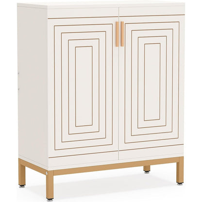 Mobiletto portascarpe moderno con ante per 20 paia di scarpe, portascarpe indipendente a 6 ripiani per ingresso