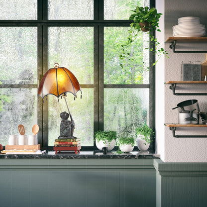 Lampada da tavolo a forma di scimmia intellettuale, 21,75 H - 11 L x 11 W x 21,75 H