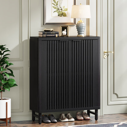 Mobiletto portascarpe con anta per ingresso e soggiorno, per 24 paia di scarpe