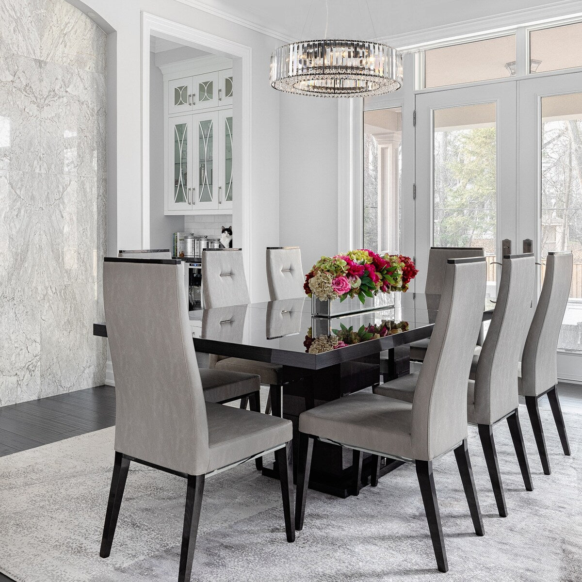 Lampadario da fattoria a 8 luci da 24,8 pollici, lampadario di cristallo, lampadario a tamburo per sala da pranzo, soggiorno, camera da letto, cucina