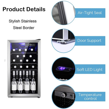 Frigorifero per vino/bevande da 26 bottiglie, mini frigorifero - 17,52*19,29*31,18 pollici