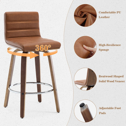 26/29 Sgabelli da bar/bancone girevoli in similpelle, set da 2/3