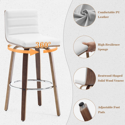 26/29 Sgabelli da bar/bancone girevoli in similpelle, set da 2/3