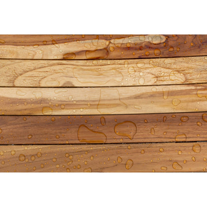 EcoDecors 28 pollici, panca da doccia in teak, panca in legno, panca da bagno, panca da bagno in teak, sgabello da doccia in teak, sedile da doccia in teak