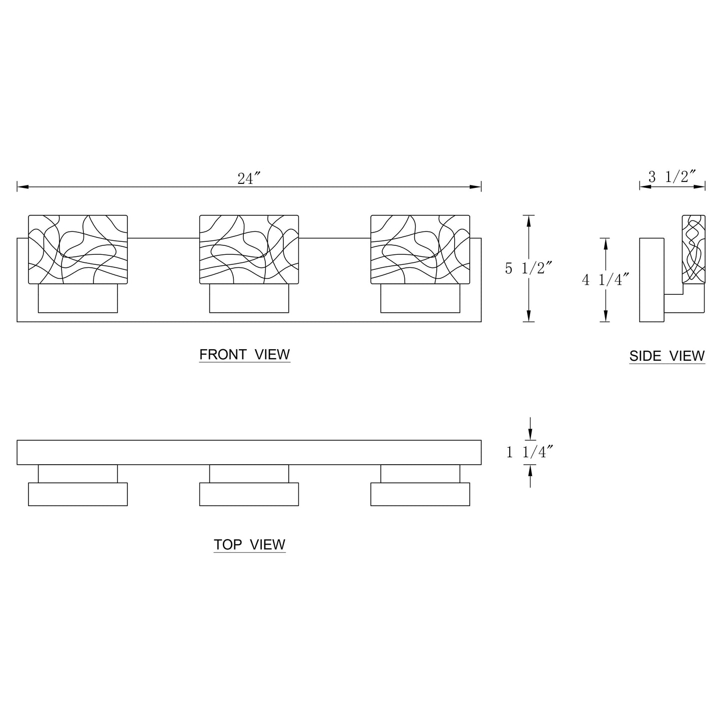 Lampada da toeletta a LED integrata in acciaio inossidabile 3000K Cattleya con paralumi in vetro artistico - Cromata