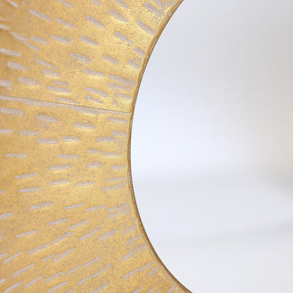 Set di 3 specchi da parete rotondi in metallo dorato - Diametro 22,25 x P 2,36