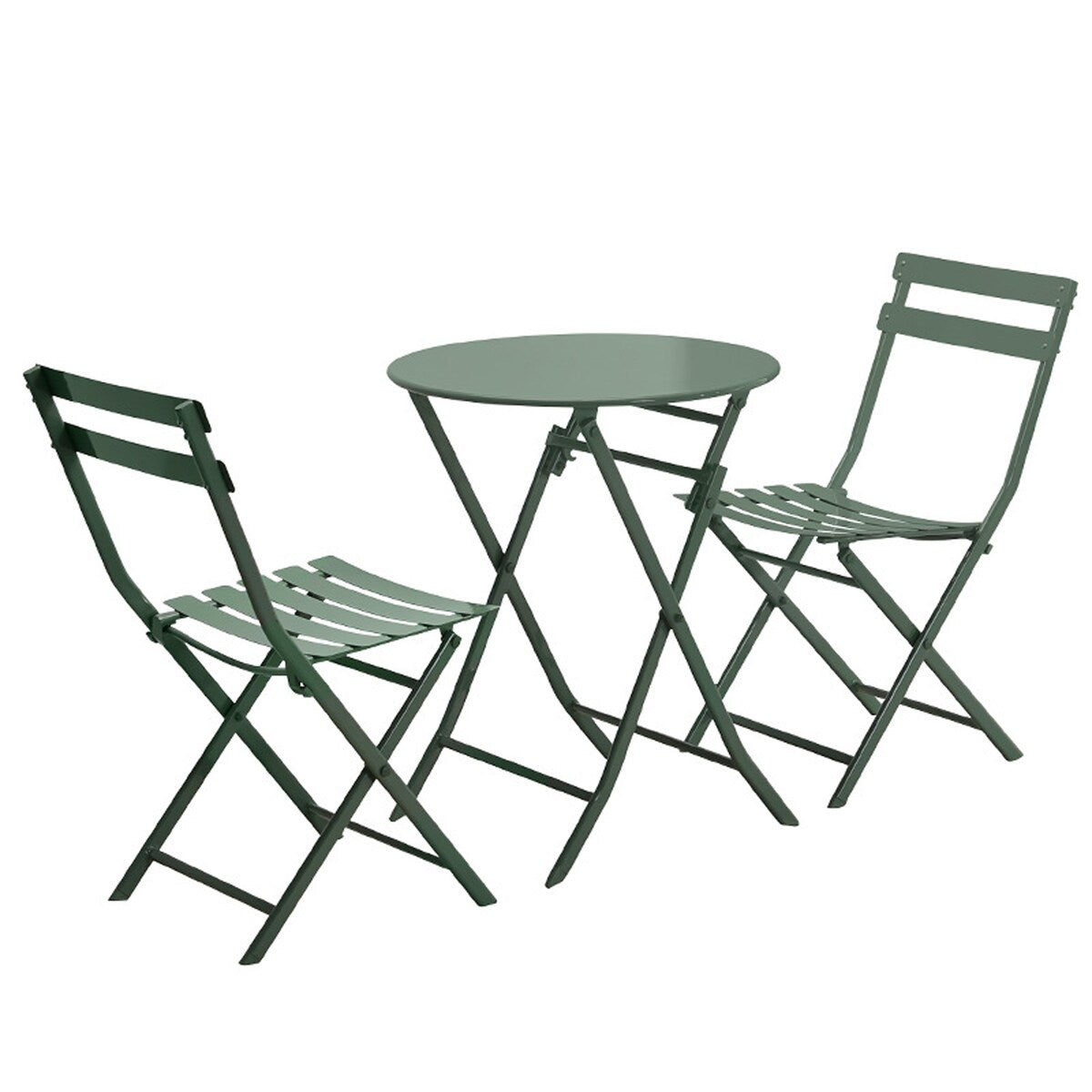 Set da bistrot da giardino minimalista da 3 pezzi con tavolo rotondo pieghevole e sedie - 3-Piece-Patio-Bistro-Set