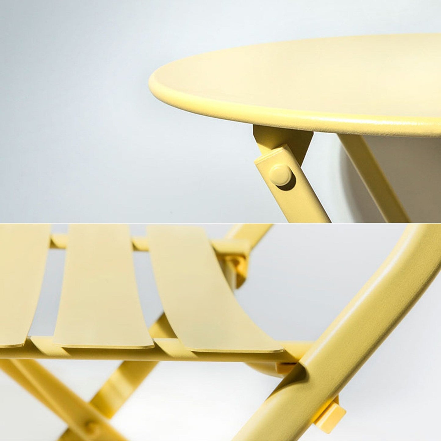 Set da bistrot da giardino minimalista da 3 pezzi con tavolo rotondo pieghevole e sedie - 3-Piece-Patio-Bistro-Set