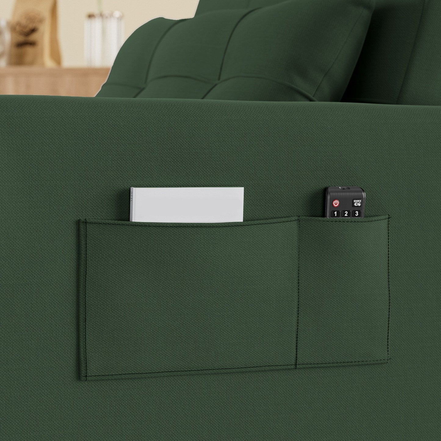 Divano letto regolabile 3 in 1, divano con poltrona estraibile, letto pieghevole convertibile per soggiorno