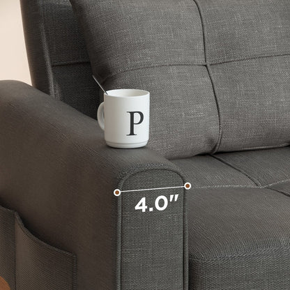 Divano letto regolabile 3 in 1, divano con poltrona estraibile, letto pieghevole convertibile per soggiorno