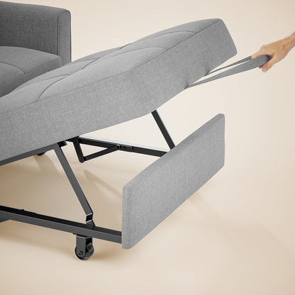 Divano letto estraibile 3 in 1, poltrona letto imbottita, pieghevole, regolabile e convertibile