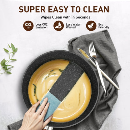 Set di pentole e teglie da cucina in granito da 30 pezzi, set di padelle antiaderenti