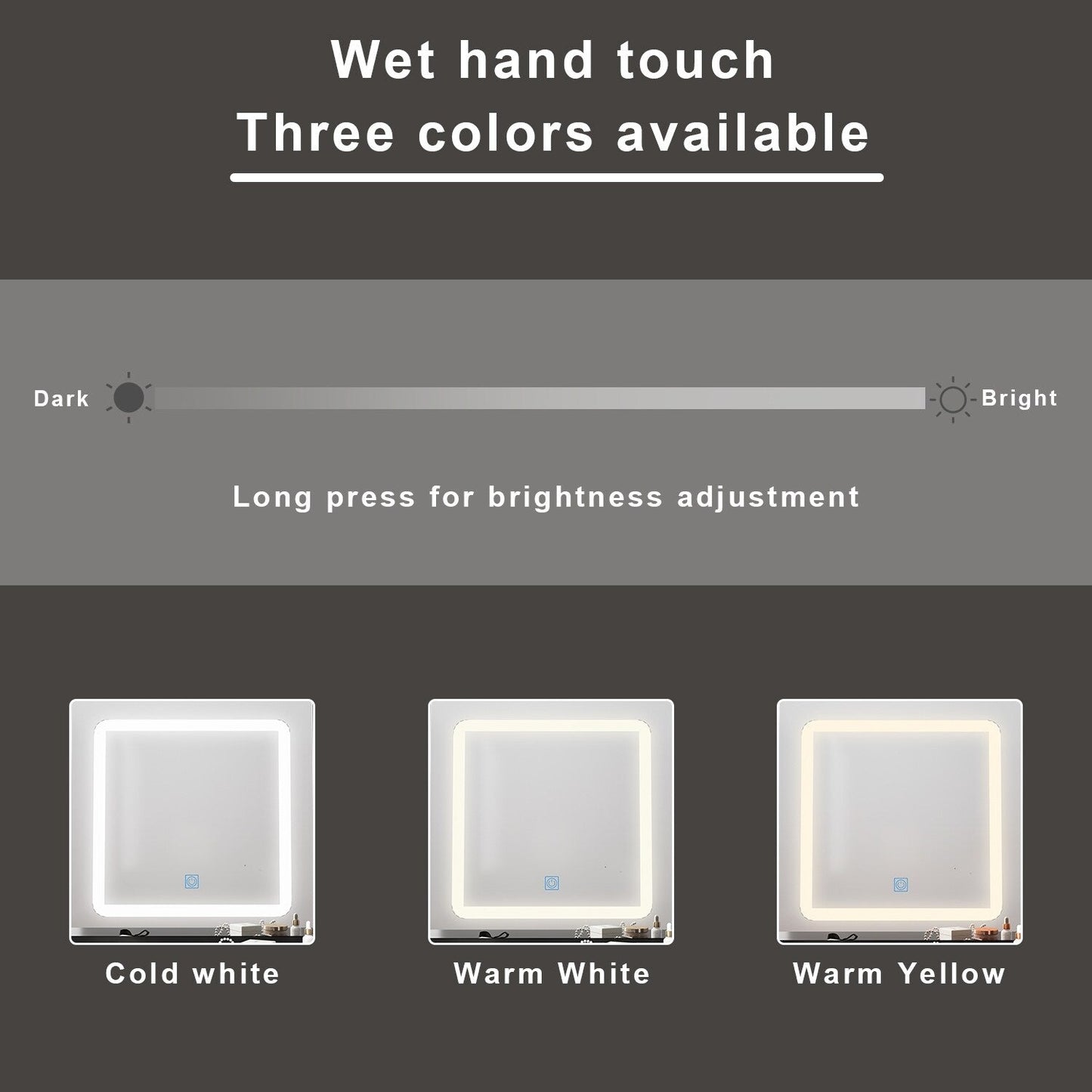 Mobiletto da trucco da 39,4'' con sgabello e specchio