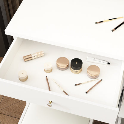 Mobiletto da trucco da 39,4'' con sgabello e specchio