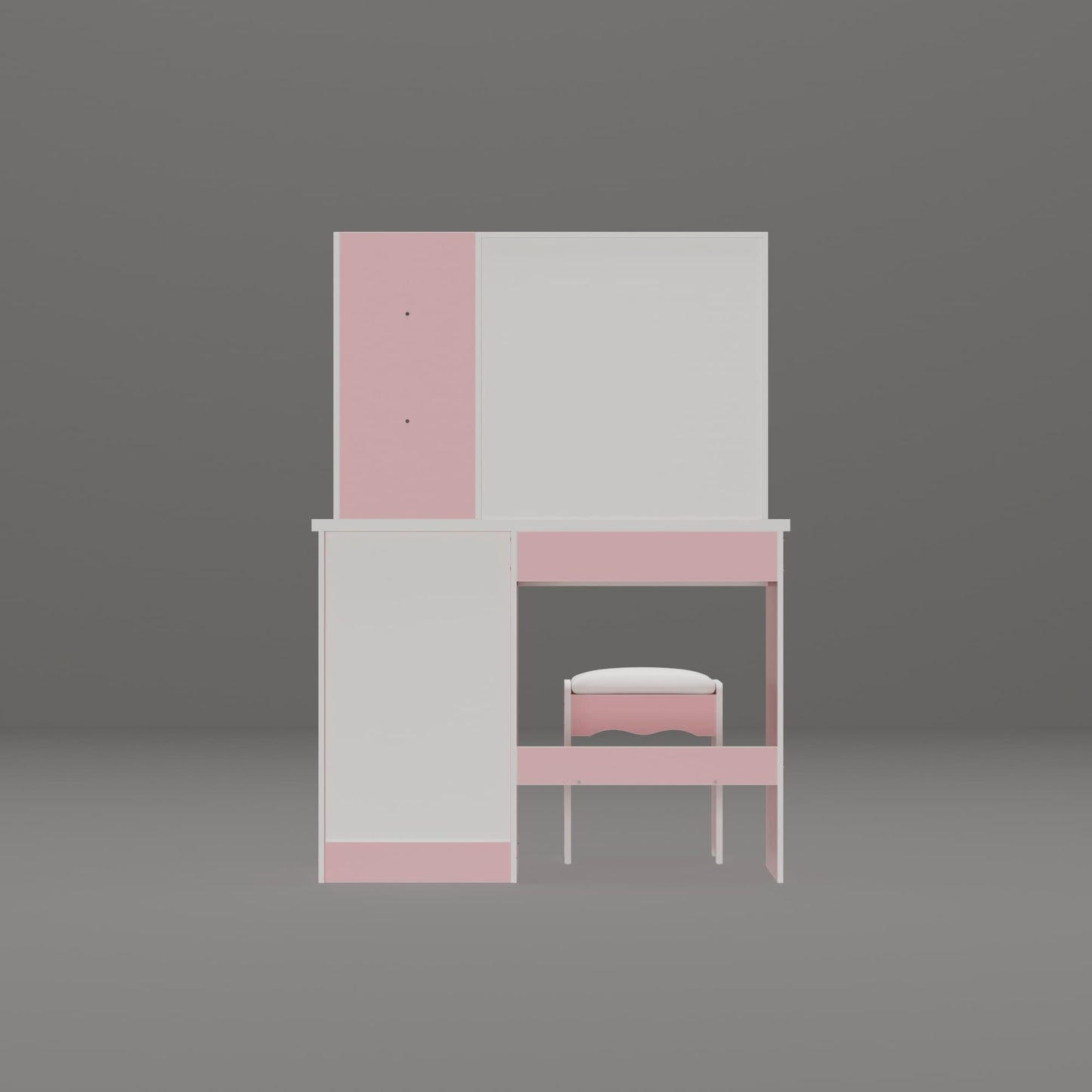 Set da toeletta per il trucco largo 39,4'' con sgabello e specchio