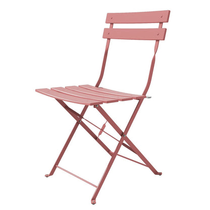 Set da bistrot pieghevole in metallo da 3 pezzi, set da conversazione per esterni/interni resistente alle intemperie per patio, cortile, giardino