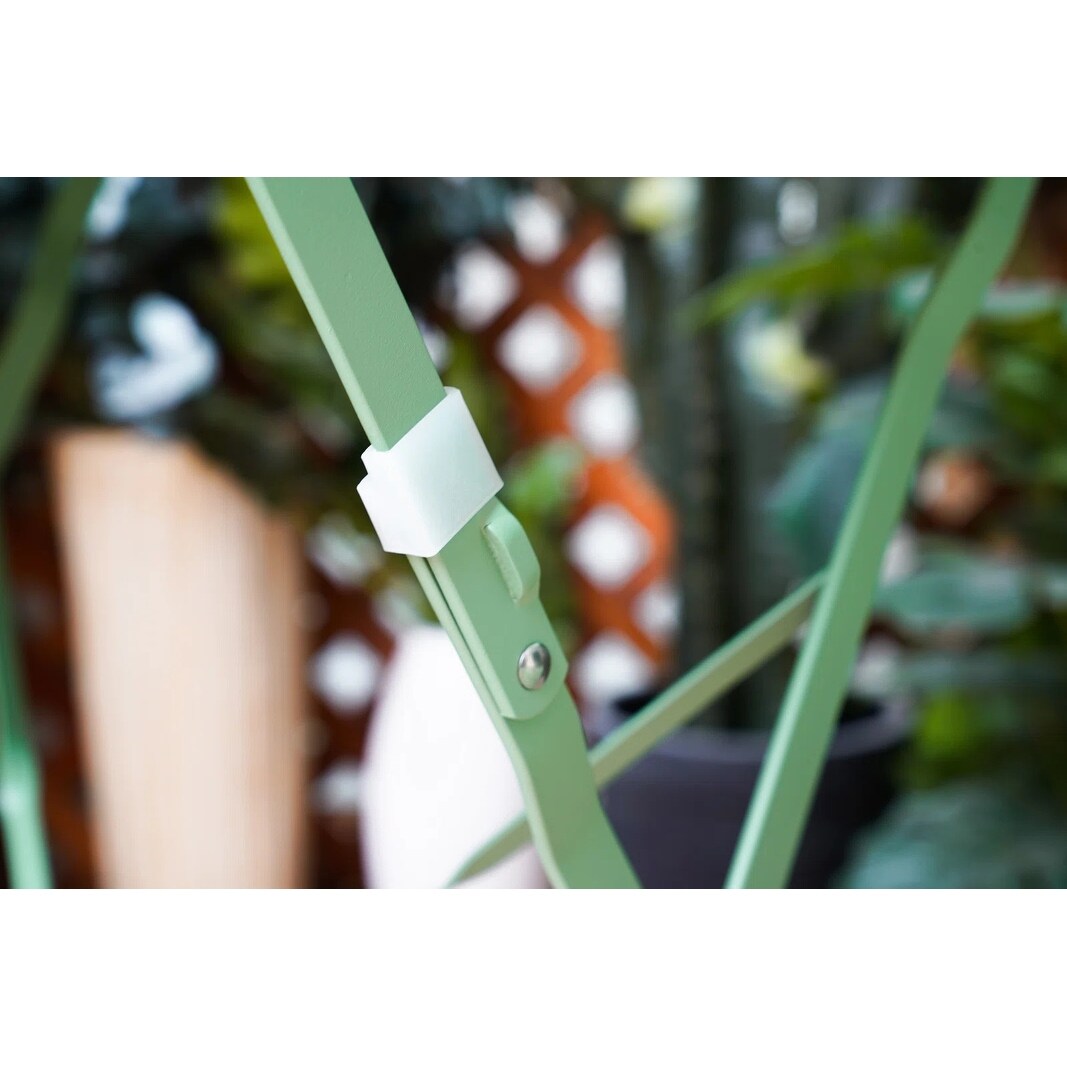 Set da bistrot pieghevole in metallo da 3 pezzi, set da conversazione per esterni/interni resistente alle intemperie per patio, cortile, giardino