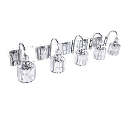 Lampada da parete per bagno moderna in cristallo con specchio cromato/nero/oro, luci da bagno, luci da toeletta