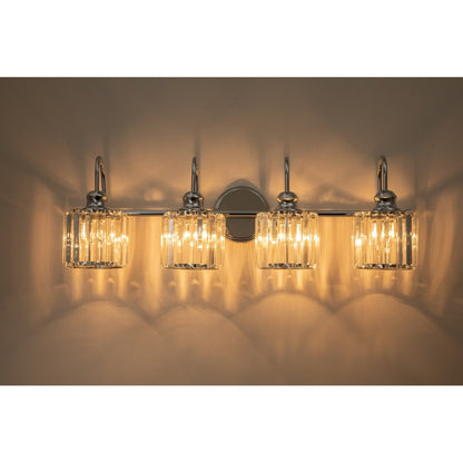 Lampada da parete per bagno moderna in cristallo con specchio cromato/nero/oro, luci da bagno, luci da toeletta