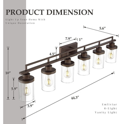 Lampada da bagno vintage a 4/5/6 luci