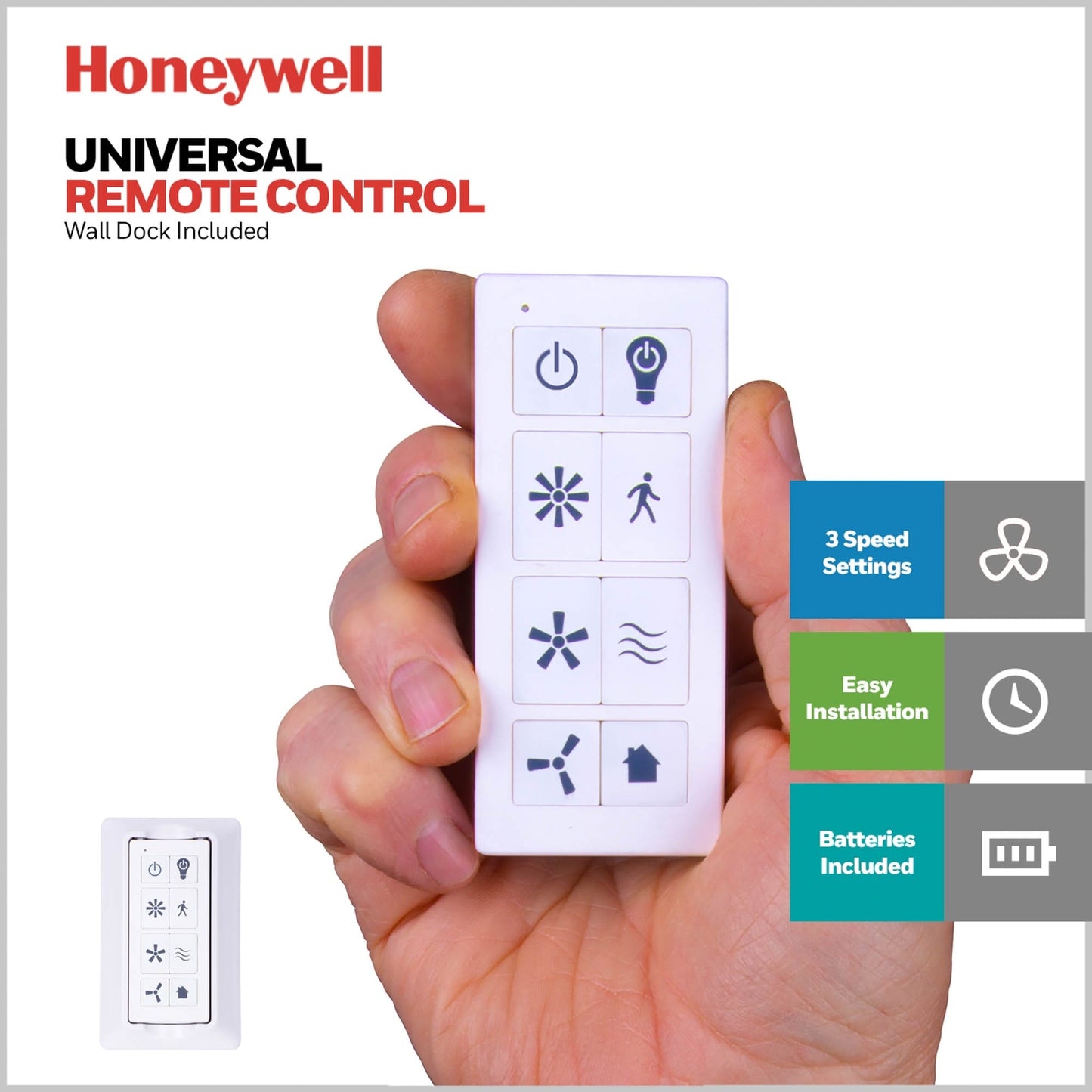 Ventilatore da soffitto Honeywell Carmel da 48 pollici con luce integrata e telecomando
