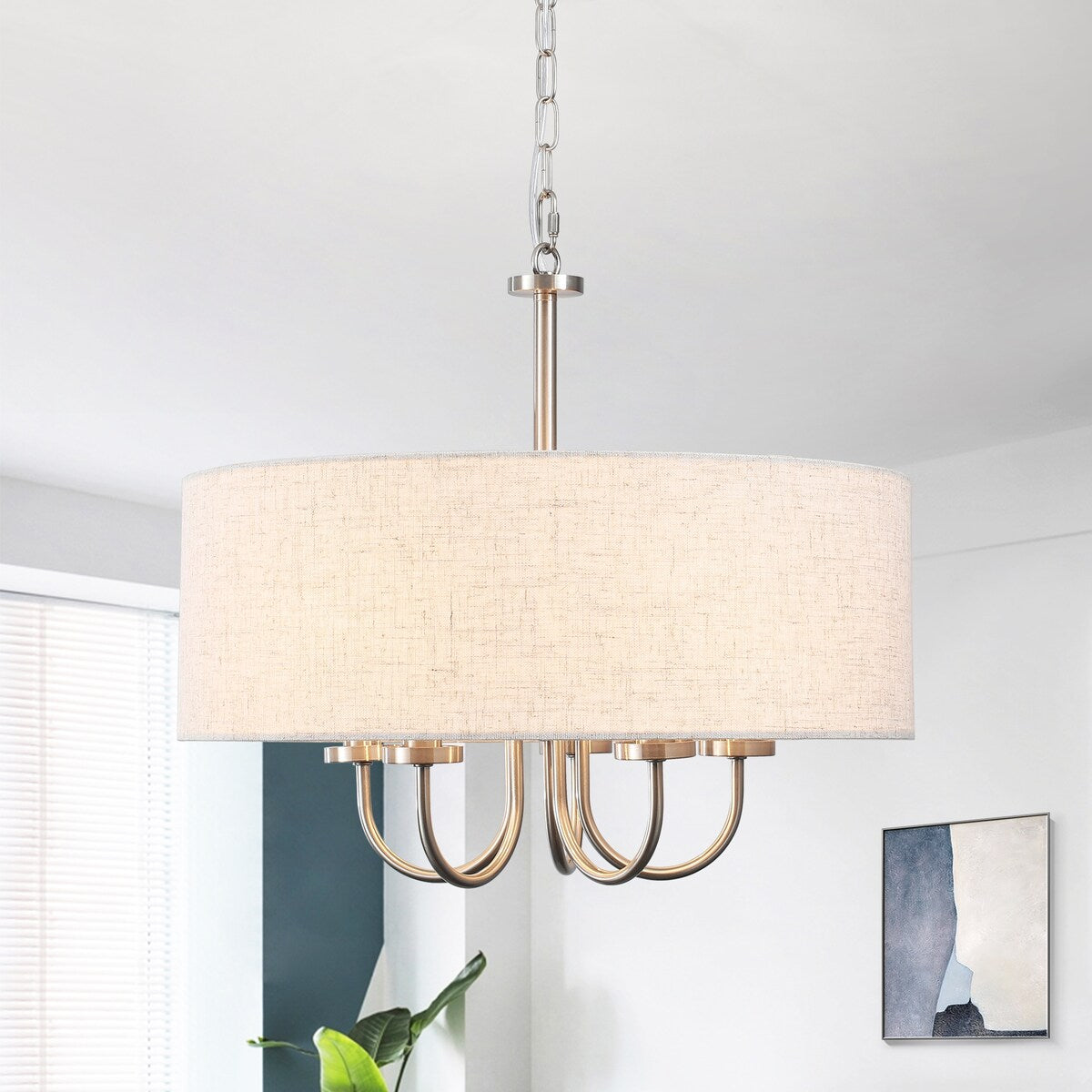 Lampada da soffitto moderna a 5 luci con montaggio a semi-incasso per sala da pranzo, camera da letto, soggiorno - N/D