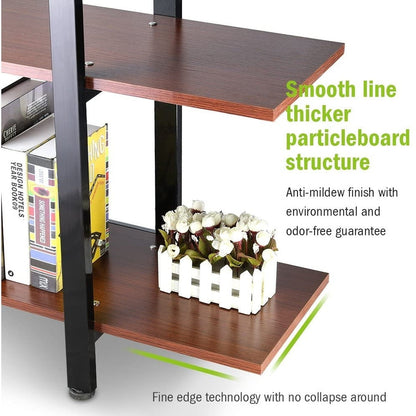 Libreria a 5 ripiani, libreria in stile industriale vintage